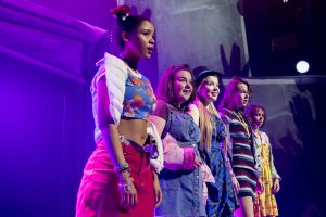 LtoR Rachelle Diedericks, Faye Christall, Katy Clayton, Sarah Kate Howarth & Lauren Jacobs in The Band, credit Matt Crockett