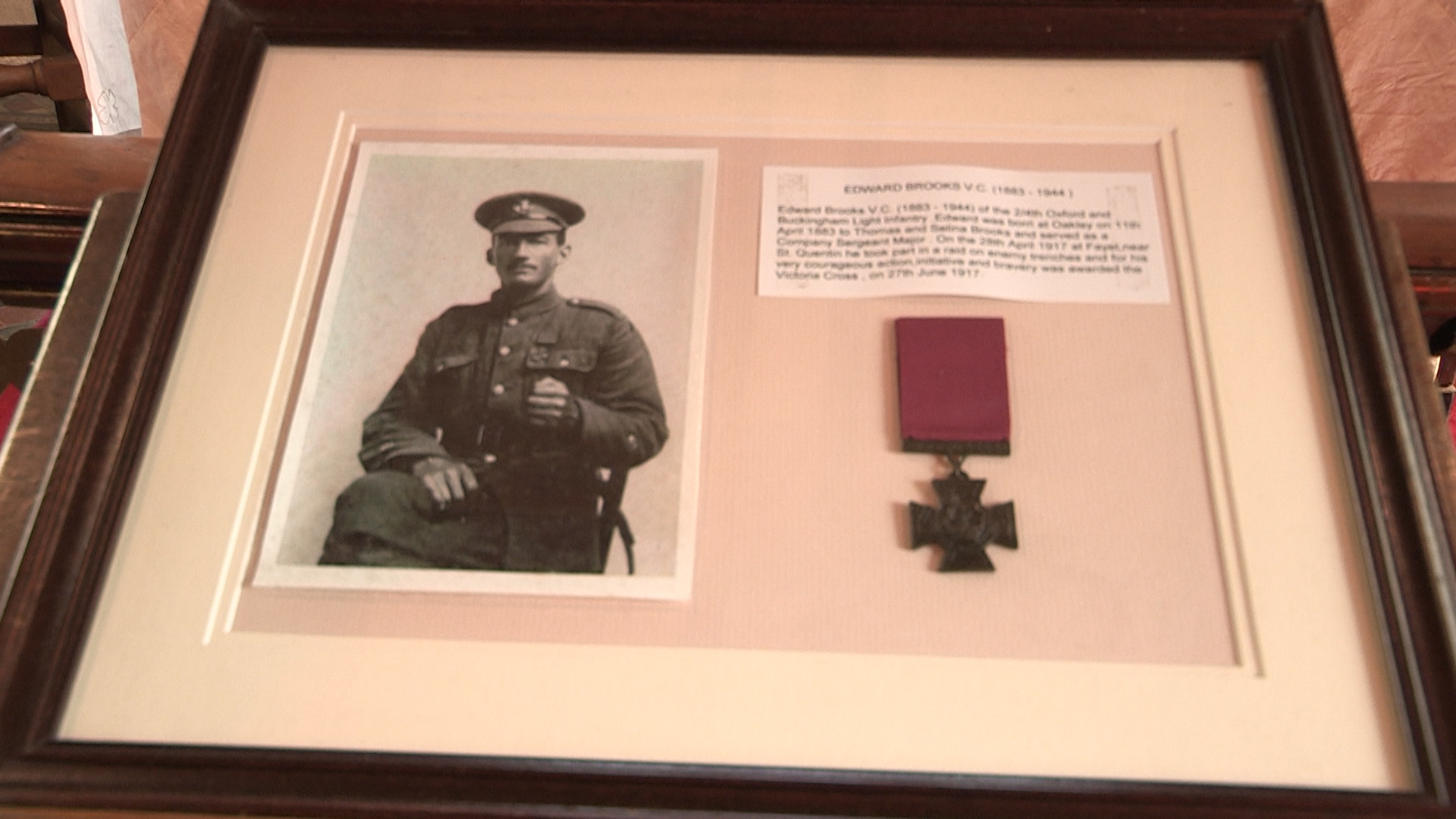 Edwards Brooks VC Honoured in Oakley